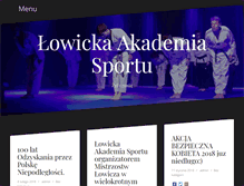Tablet Screenshot of lowiczsportacademy.pl
